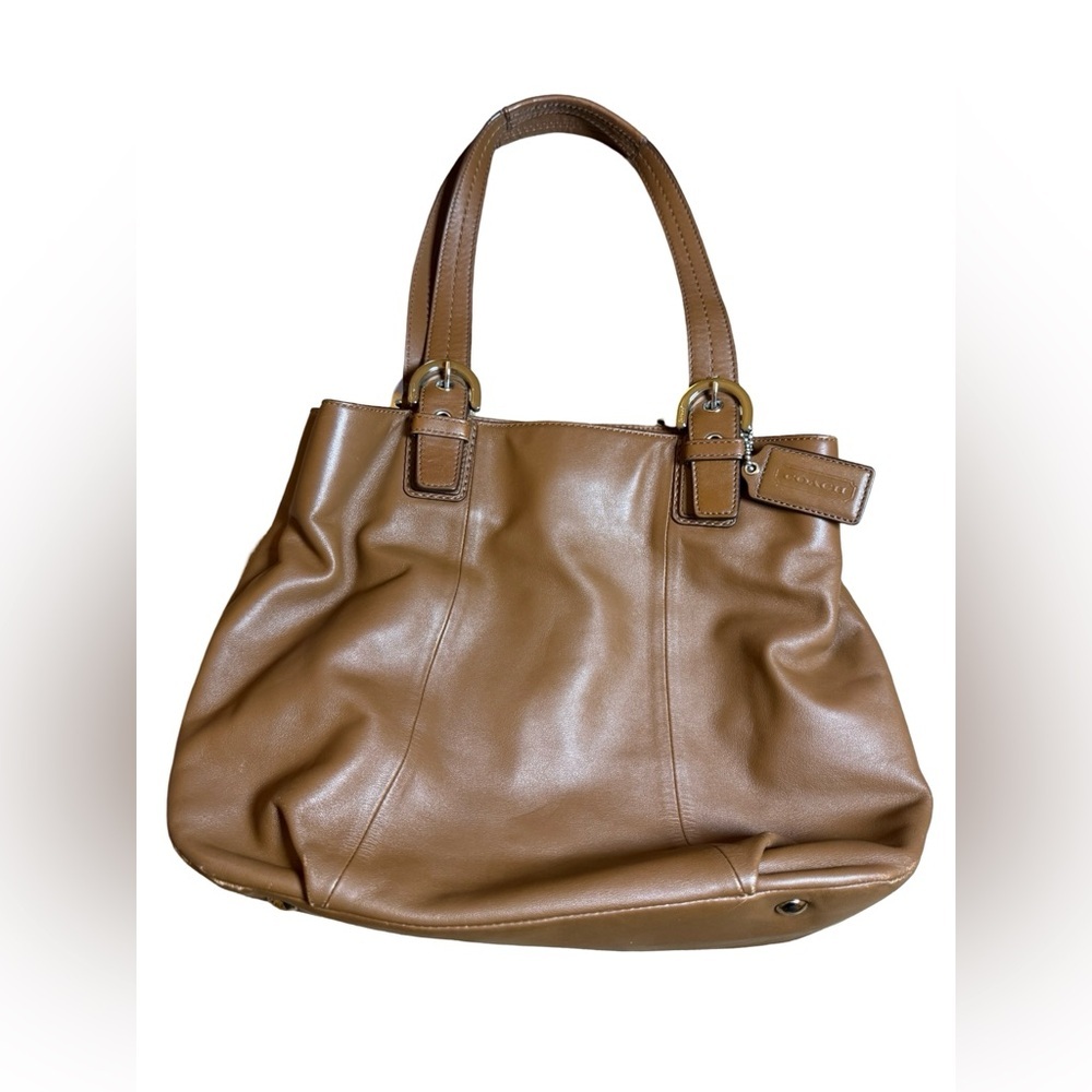 Coach Bleecker F17724 Leather Tote Brown Great Condition - Picture 7 of 12